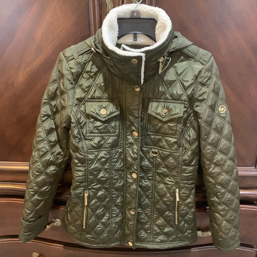 Michael Kors dark green coat size small